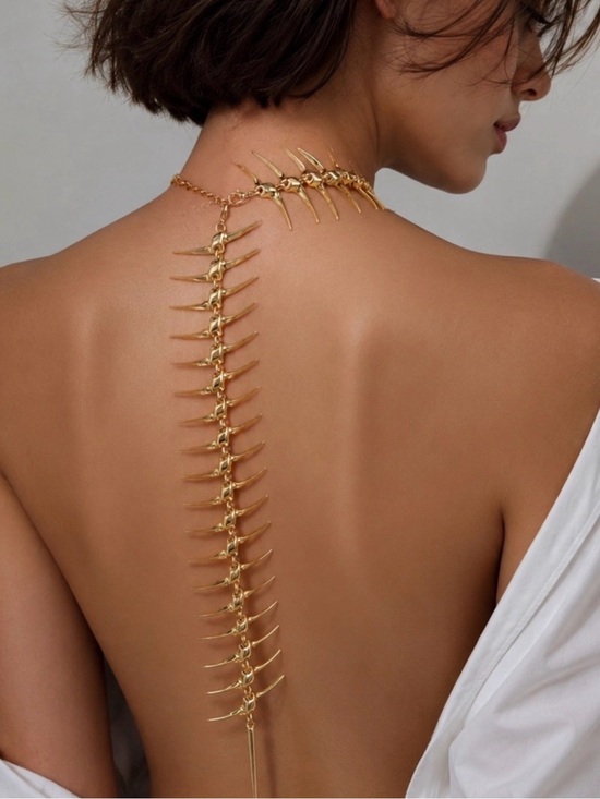 Anthropologie Jewelry - Gold Spine-Back Statement Necklace